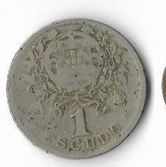 Moneda 1 escudo 1939 - Portugalia, cotatii ridicate!!!