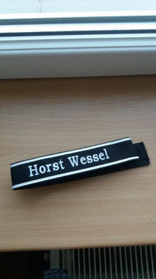 WW2 Banderola Germana 18 SS Waffen Horst Wessel Divizion foto