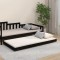 vidaXL Cadru de pat, negru, 75x190 cm, lemn masiv de pin 823513