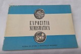 Expozitia NUMISMATICA - Muzeul de istorie a Municipiului Bucuresti, brosura veche, anii 1970, pliant prezentare monede - bancnote