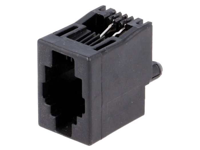 Conector RJ9 soclu THT 4p4c