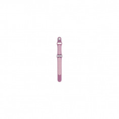 Curea Silicon Sport Compatibila cu Apple Watch 38-40 mm - iberry Strap C024 Pink/White