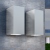 VidaXL Corp iluminat LED perete exterior 2 buc, pătrat, sus/jos 42409