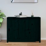 VidaXL Servantă, negru, 100x35x74 cm, lemn masiv de pin