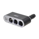 Priza auto multipla Automax cu 3 iesiri 12/24V 5A si 1 pt. USB 5V 500mA, fara cablu