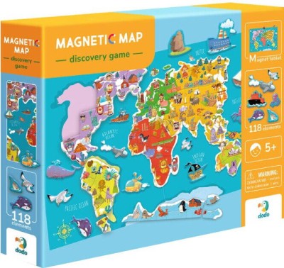 Puzzle magnetic - Harta lumii (118 piese) foto