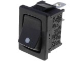 Intr FR 19.4x13mm OFF-(ON) 10A 250Vac negru