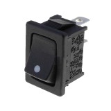 Intr FR 19.4x13mm OFF-(ON) 10A 250Vac negru
