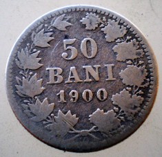 R.004 ROMANIA CAROL I 50 BANI 1900 ARGINT