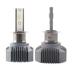 Set 2 LED-uri Auto Techstar&reg; S1, H3, 40w, 4000 Lumeni, 6500K, AUTO, 12-24 Volti, CSP, Canbus, Radiator Aluminiu
