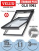 Fereastra mansarda VELUX GLU 0061, poliuretan, 3 sticle, maner sus, eficienta termica 1.1 W/m&sup2;k, Garantie 15 ani