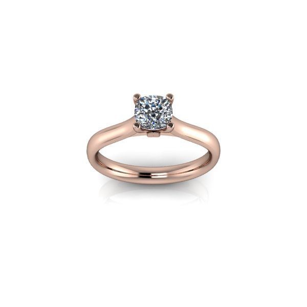 Inel de logodna din aur roze 14K - 48