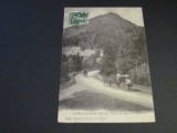 Carte Poștală Vintage Elveția -&bdquo;Drumul de la Gex la Faucille&rdquo;,Diligență și Peisaj Montan (cel mai probabil din perioada 1900&ndash;1940), Circulata, Printata