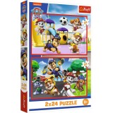 PUZZLE TREFL 2X24 PATRULA CATELUSILOR ZIUA AMUZANTA A CATELUSILOR SuperHeroes ToysZone