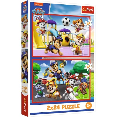 PUZZLE TREFL 2X24 PATRULA CATELUSILOR ZIUA AMUZANTA A CATELUSILOR foto