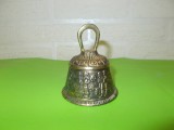 CLOPOT de masa nobiliar , masiv , din BRONZ , basorelief decapitare , England