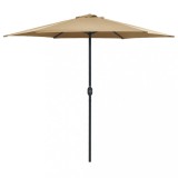vidaXL Umbrelă de soare cu st&acirc;lp din aluminiu, taupe, 270x246 cm 47347