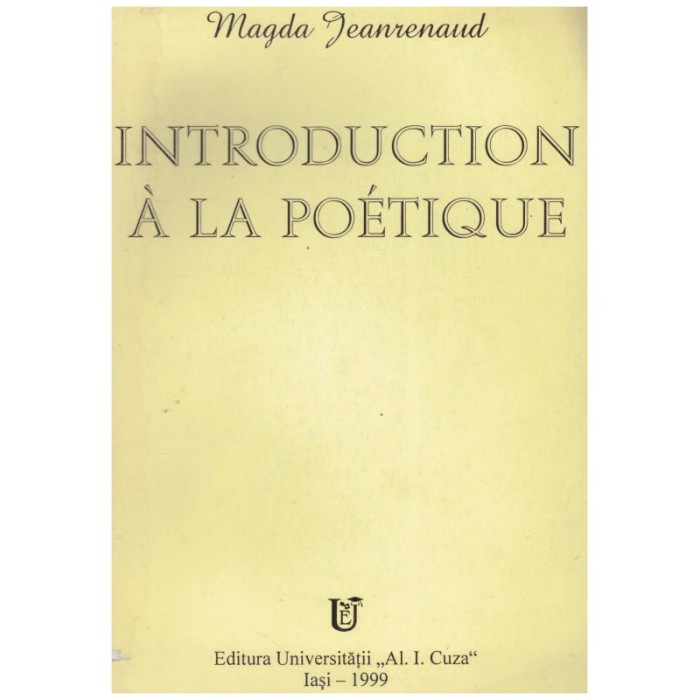 Magda Jeanrenaud - Introduction a la poetique - 129386