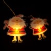 Șir de lumini LED - Moș Crăciun - 10 LED - 1,35 metri - alb cald - 2 x AA