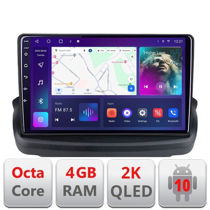 Navigatie Hyundai Genesis Android Octa Core Ecran 2K QLED GPS 4G 4+32GB 360 KIT-GENESYS+EDT-E409-2K CarStore Technology