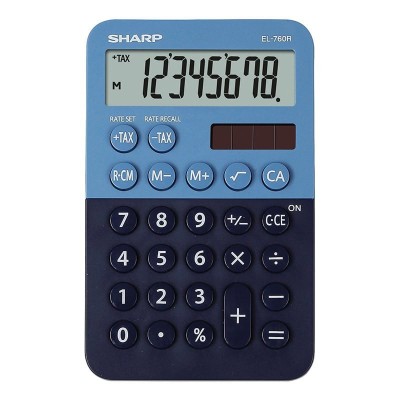 Calculator birou profesional 8 cifre SHARP EL-760RB-BL SHEL760 foto