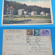 Carte Postala circulata anul 1937 - Baile Slanic Moldova -vilele Culina, Boca