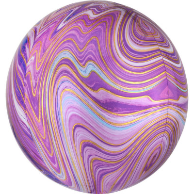Balon Folie Marble, Mov - 41 cm foto