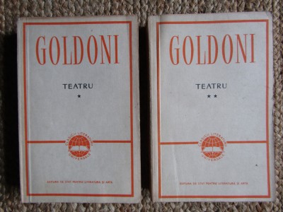 Carlo Goldoni - Teatru - 2 Vol. foto