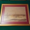 CONSTANTIN RADINSCHI - PEISAJ DE IARNA - acuarela anii &#039;80, Peisaje, Realism