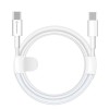 Cablu de date Type-C to Type-C, Fast Charging, 60W, 480Mbps, 1m - Techsuit (PCB130) - White