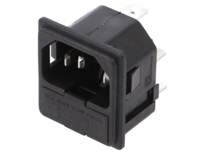 Conector de alimentare AC 10A 250VAC IEC 60320 foto