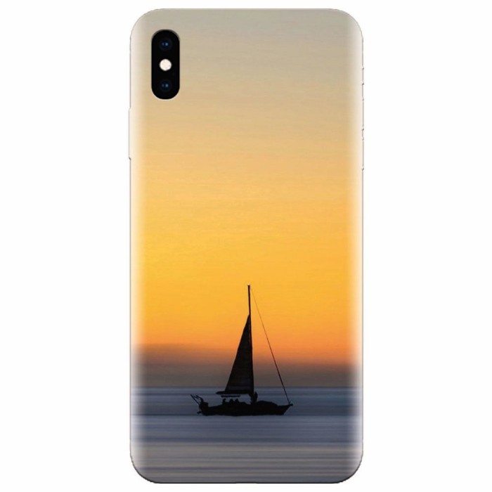 Husa silicon pentru Apple Iphone XS Max, Wind Sail Boat Ocean Sunset