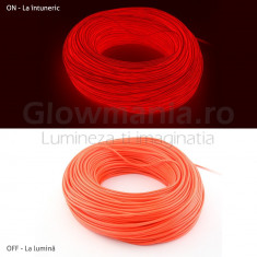 Fir electroluminescent neon flexibil el wire 32 mm culoare rosu