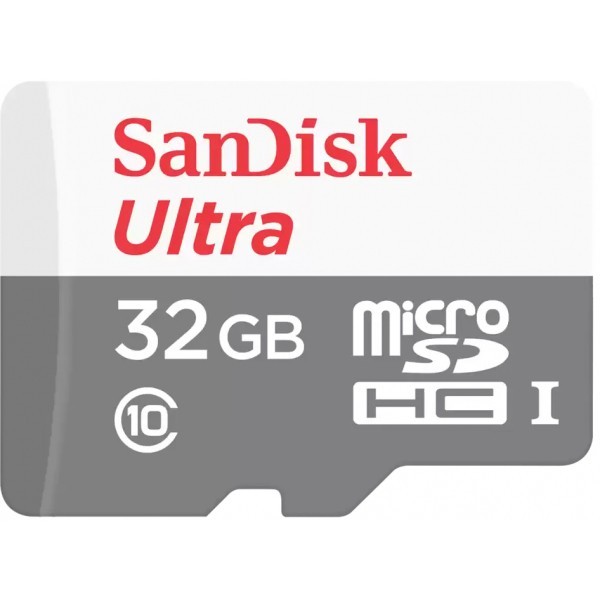 Card Memorie microSDHC SanDisk Ultra, 32Gb, Clasa 10, Cu Adaptor SDSQUNR-032G-GN3MA