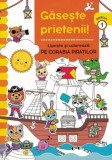 Cumpara ieftin Gaseste prietenii! Pe corabia piratilor. Lipeste si coloreaza. Nivelul 1/***
