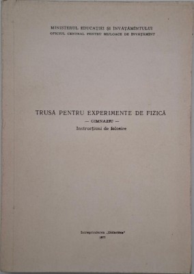 Trusa pentru experimente de fizica (Gimnaziu). Instructiuni de folosire foto