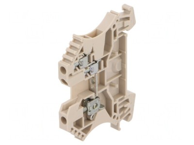 Conector &amp;Icirc;mbinare Șine 2,5mm2 3 Borne Bej TS35 800V foto