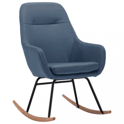 Scaun balansoar, albastru, material textil foto