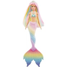 Papusa Barbie Dreamtopia Sirena care isi schimba culoarea Mattel, 3 ani+ foto
