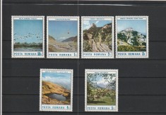 ROMANIA 1987 LP 1182 PEISAJE TURISTICE SERIE MNH NESTAMPILATA