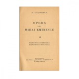 George Călinescu, Operele lui Mihai Eminescu, 5 volume, cu dedicație către Ionel Dimitrescu