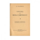 George Călinescu, Opera lui Mihai Eminescu, 5 volume, cu dedicație către Ionel Dimitrescu