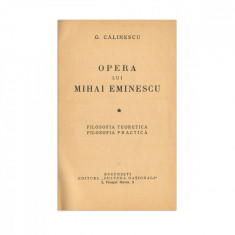 George Călinescu, Operele lui Mihai Eminescu, 5 volume, cu dedicație către Ionel Dimitrescu