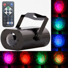 Proiector Lumini Disco Efect Reflexie Apa cu Telecomanda Wateripple foto