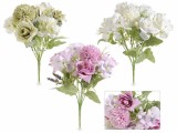 Cumpara ieftin Set 3 buchete Hortensii si Trandafiri artificiali 30 cm