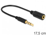 Adaptor jack stereo 3.5 mm CTIA la jack stereo 3.5 mm OMTP 4 pini T-M 17cm, Delock 62498