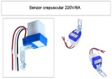Senzor Lumina Crepuscular 220V, 6A, Automat, Fotocelula, Intrerupator Exterior/Interior