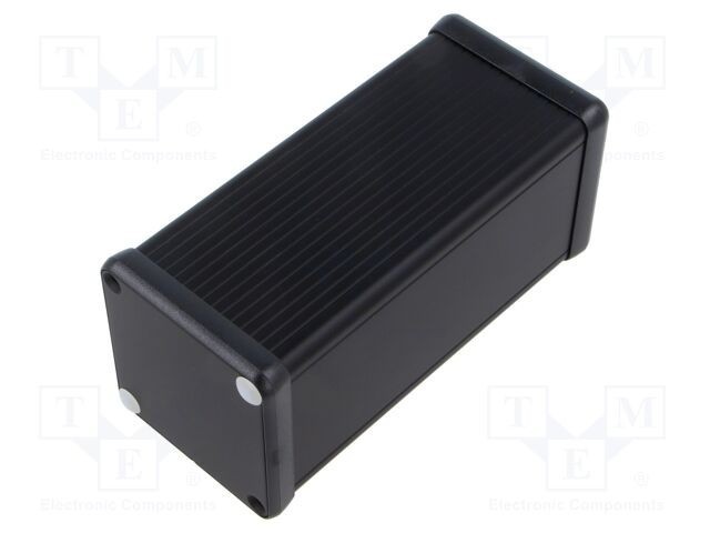 Carcasă aluminiu neagră cu panou 1455 54x120x54mm HAMMOND