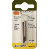 Cumpara ieftin Set freze din otel-wolfram-vanadiu de forma cilindrica Micromot Proxxon 28722, O3 mm, 2 bucati