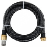 Furtun de aspirare cu racorduri de alamă, 10 m, 25 mm, negru